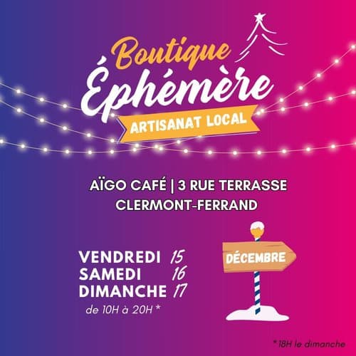 La coopérative Appuy Créateurs lance la 11ème édition de sa boutique éphémère au cœur de Clermont-Ferrand du 15 au 17 décembre 2023. L’occasion de découvrir de nombreuses créations d’artisanat local et déposer des cadeaux uniques au pied du sapin !